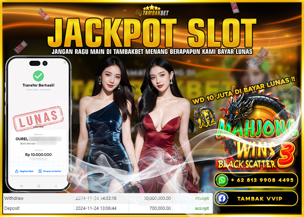 BUKTI JACKPOT SLOT MAHJONG WINS 3 DI TAMBAKBET