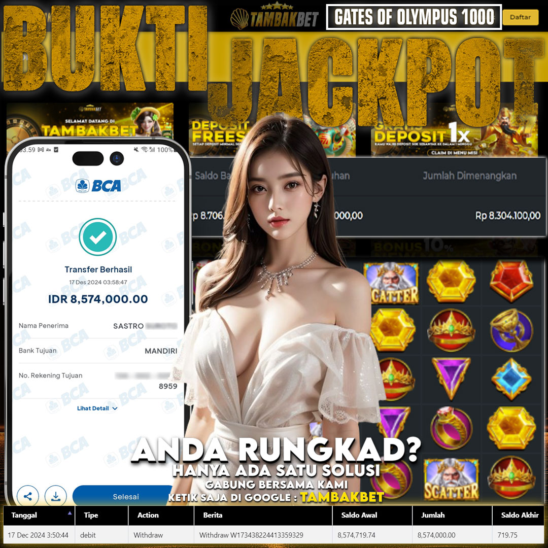 BUKTI JACKPOT SLOT ZEUS 1000 TAMBAKBET